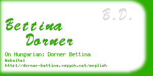 bettina dorner business card